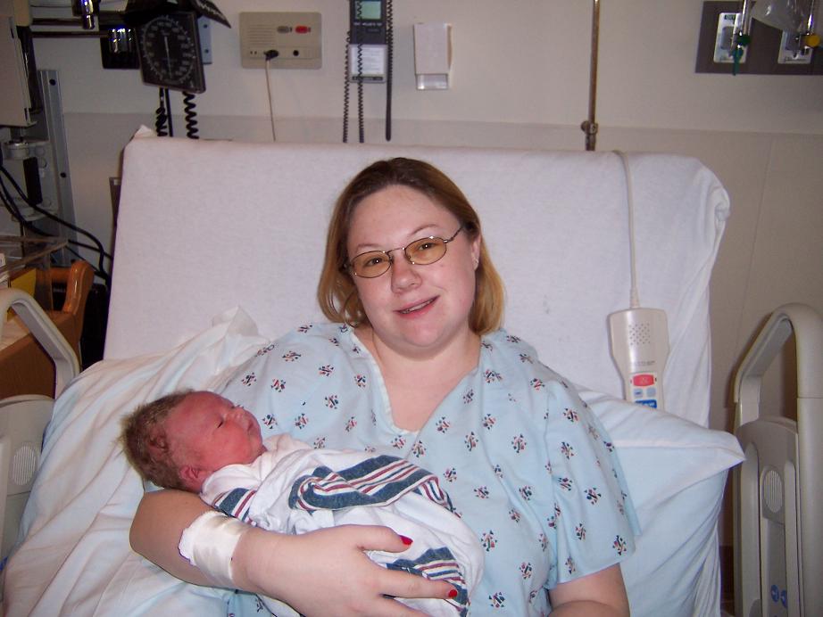 Drake and mommy, just after he was born!